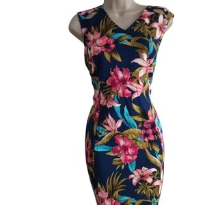 Revelry Blue Floral Midi Dress